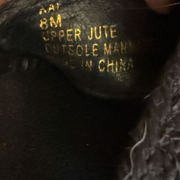 Beach by Matisse Black Jute Platform Sandals Size 8 - Picture 11 of 11